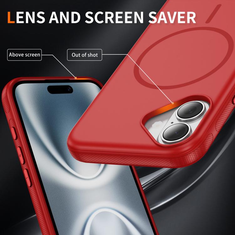 For iPhone 17 Imitation Original Magsafe PC Hybrid TPU Phone Case(Red) - iPhone 17 Cases by buy2fix | Online Shopping UK | buy2fix
