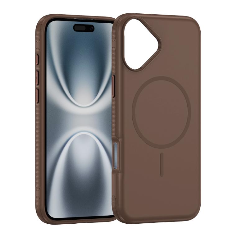 For iPhone 17 Imitation Original Magsafe PC Hybrid TPU Phone Case(Coffee) - iPhone 17 Cases by buy2fix | Online Shopping UK | buy2fix