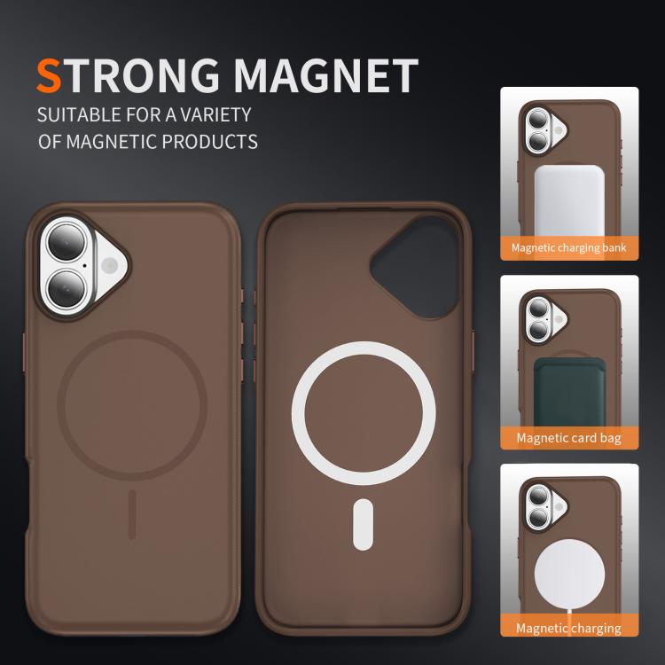 For iPhone 17 Imitation Original Magsafe PC Hybrid TPU Phone Case(Coffee) - iPhone 17 Cases by buy2fix | Online Shopping UK | buy2fix