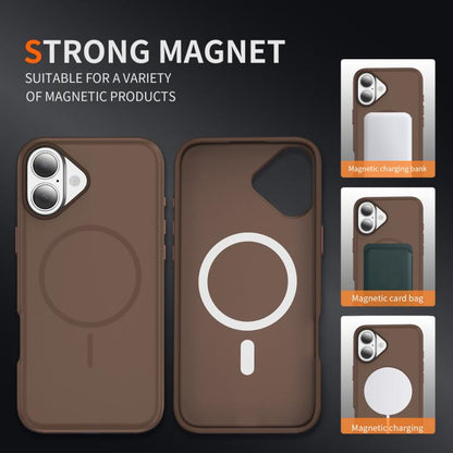 For iPhone 17 Imitation Original Magsafe PC Hybrid TPU Phone Case(Coffee) - iPhone 17 Cases by buy2fix | Online Shopping UK | buy2fix