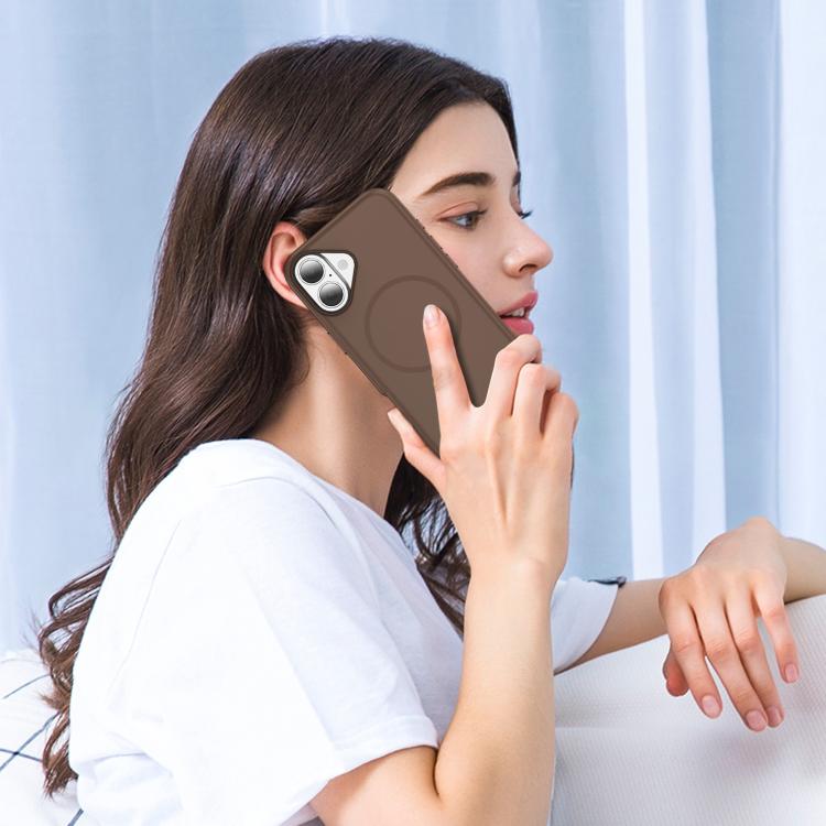 For iPhone 17 Imitation Original Magsafe PC Hybrid TPU Phone Case(Coffee) - iPhone 17 Cases by buy2fix | Online Shopping UK | buy2fix