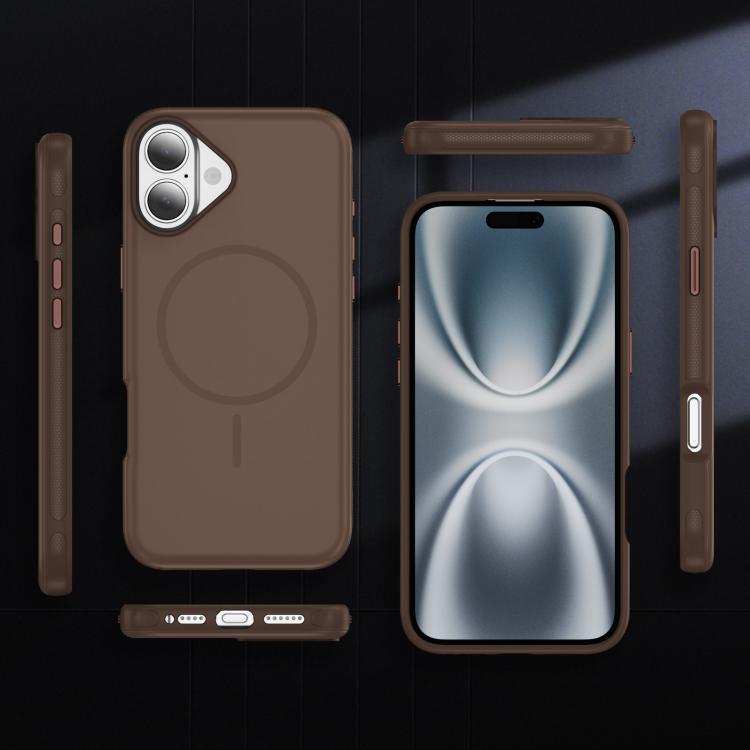 For iPhone 17 Imitation Original Magsafe PC Hybrid TPU Phone Case(Coffee) - iPhone 17 Cases by buy2fix | Online Shopping UK | buy2fix