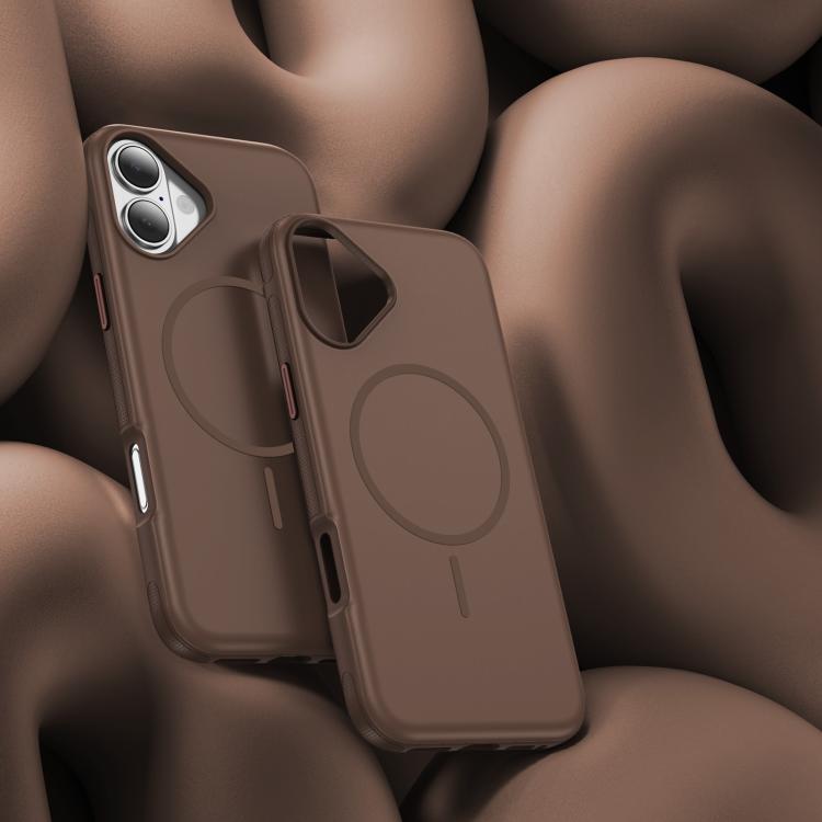 For iPhone 17 Imitation Original Magsafe PC Hybrid TPU Phone Case(Coffee) - iPhone 17 Cases by buy2fix | Online Shopping UK | buy2fix