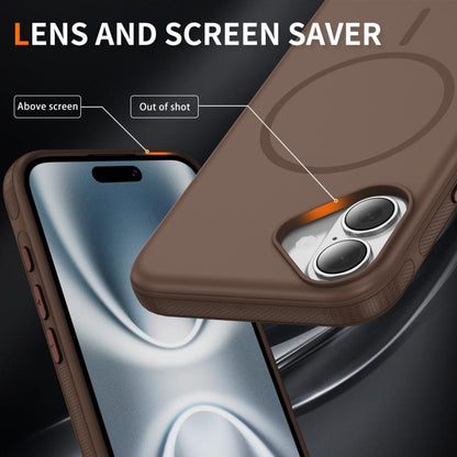 For iPhone 17 Imitation Original Magsafe PC Hybrid TPU Phone Case(Coffee) - iPhone 17 Cases by buy2fix | Online Shopping UK | buy2fix