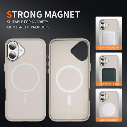 For iPhone 17 Imitation Original Magsafe PC Hybrid TPU Phone Case(Beige Grey) - iPhone 17 Cases by buy2fix | Online Shopping UK | buy2fix