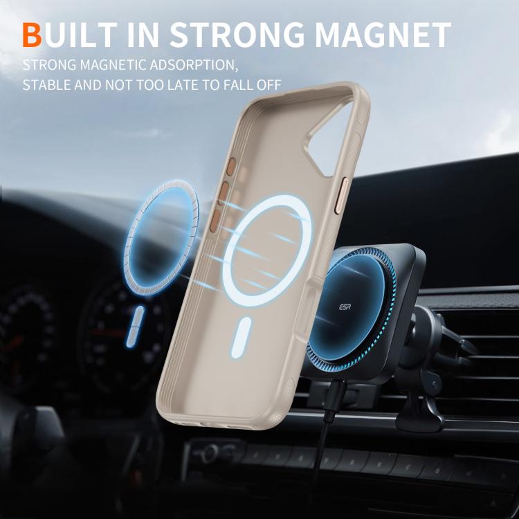 For iPhone 17 Imitation Original Magsafe PC Hybrid TPU Phone Case(Beige Grey) - iPhone 17 Cases by buy2fix | Online Shopping UK | buy2fix