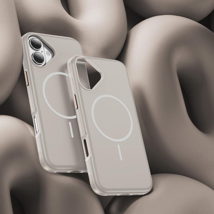 For iPhone 17 Imitation Original Magsafe PC Hybrid TPU Phone Case(Beige Grey) - iPhone 17 Cases by buy2fix | Online Shopping UK | buy2fix