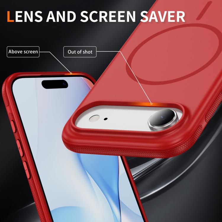 For iPhone Air Imitation Original Magsafe PC Hybrid TPU Phone Case(Red) - iPhone Air Cases by buy2fix | Online Shopping UK | buy2fix