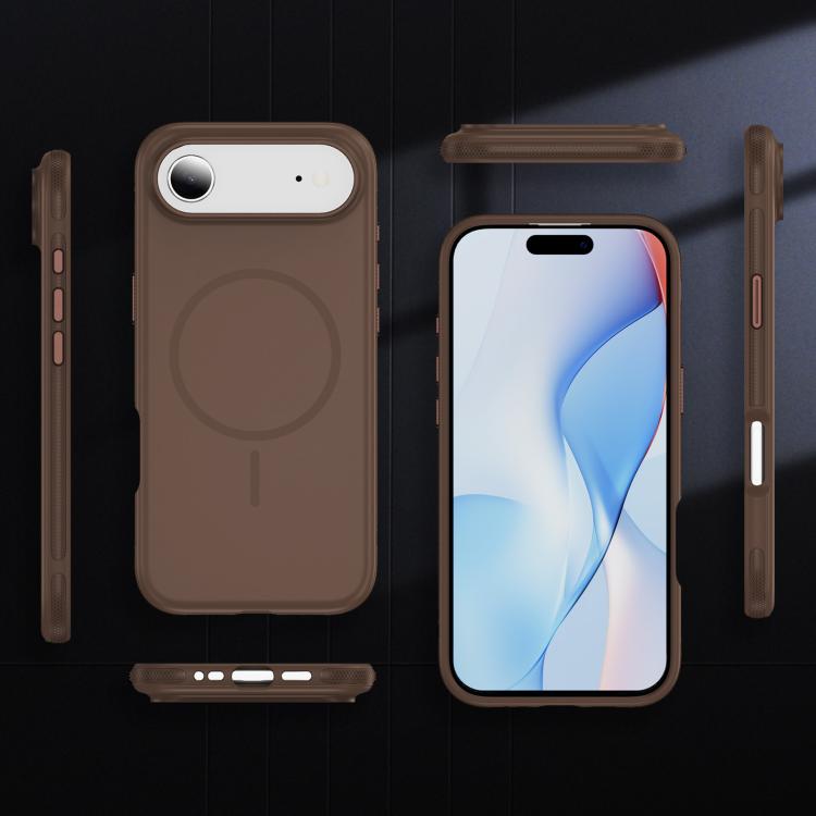 For iPhone Air Imitation Original Magsafe PC Hybrid TPU Phone Case(Coffee) - iPhone Air Cases by buy2fix | Online Shopping UK | buy2fix