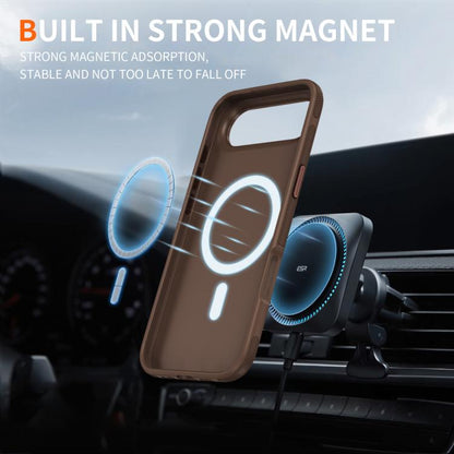 For iPhone Air Imitation Original Magsafe PC Hybrid TPU Phone Case(Coffee) - iPhone Air Cases by buy2fix | Online Shopping UK | buy2fix