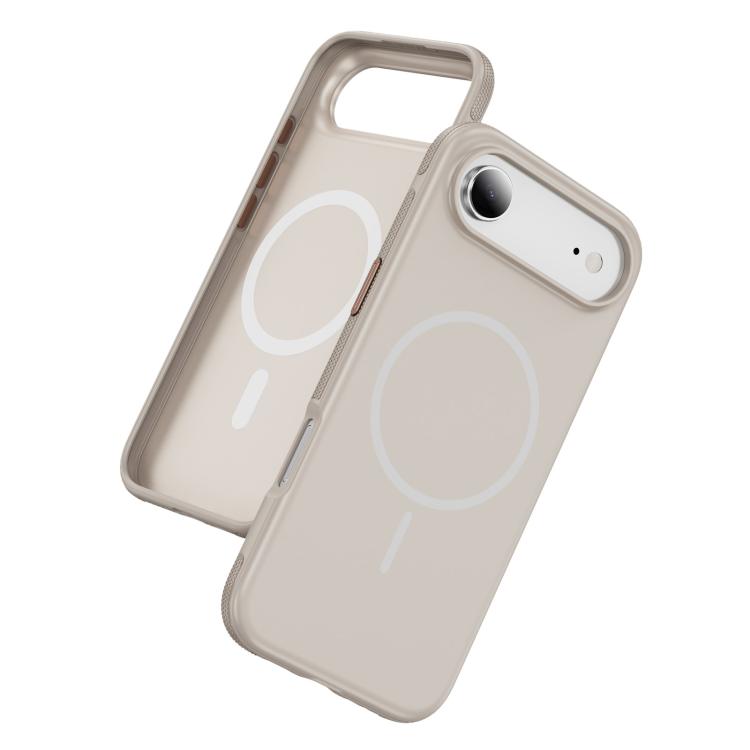 For iPhone Air Imitation Original Magsafe PC Hybrid TPU Phone Case(Beige Grey) - iPhone Air Cases by buy2fix | Online Shopping UK | buy2fix