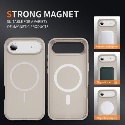 For iPhone Air Imitation Original Magsafe PC Hybrid TPU Phone Case(Beige Grey) - iPhone Air Cases by buy2fix | Online Shopping UK | buy2fix