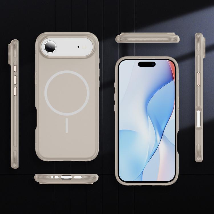 For iPhone Air Imitation Original Magsafe PC Hybrid TPU Phone Case(Beige Grey) - iPhone Air Cases by buy2fix | Online Shopping UK | buy2fix
