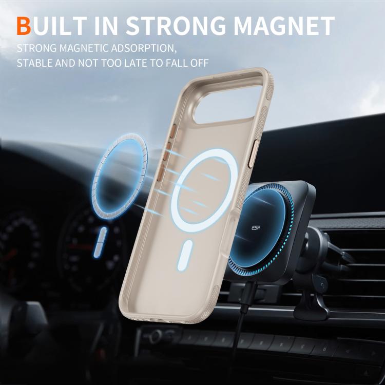 For iPhone Air Imitation Original Magsafe PC Hybrid TPU Phone Case(Beige Grey) - iPhone Air Cases by buy2fix | Online Shopping UK | buy2fix