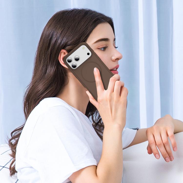 For iPhone 17 Pro Imitation Original Magsafe PC Hybrid TPU Phone Case(Coffee) - iPhone 17 Pro Cases by buy2fix | Online Shopping UK | buy2fix