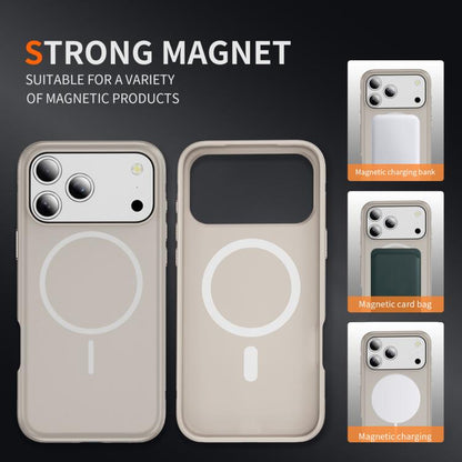 For iPhone 17 Pro Imitation Original Magsafe PC Hybrid TPU Phone Case(Beige Grey) - iPhone 17 Pro Cases by buy2fix | Online Shopping UK | buy2fix