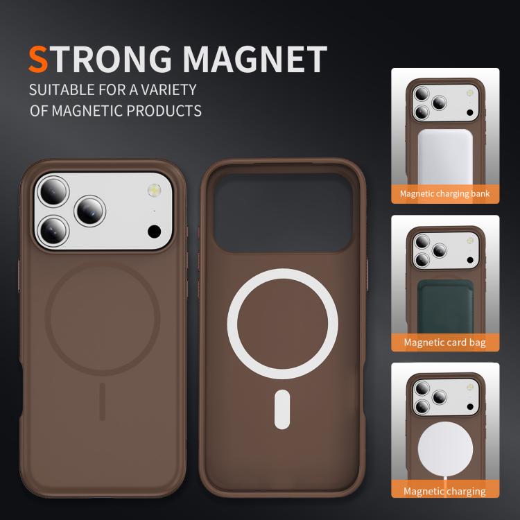 For iPhone 17 Pro Max Imitation Original Magsafe PC Hybrid TPU Phone Case(Coffee) - iPhone 17 Pro Max Cases by buy2fix | Online Shopping UK | buy2fix
