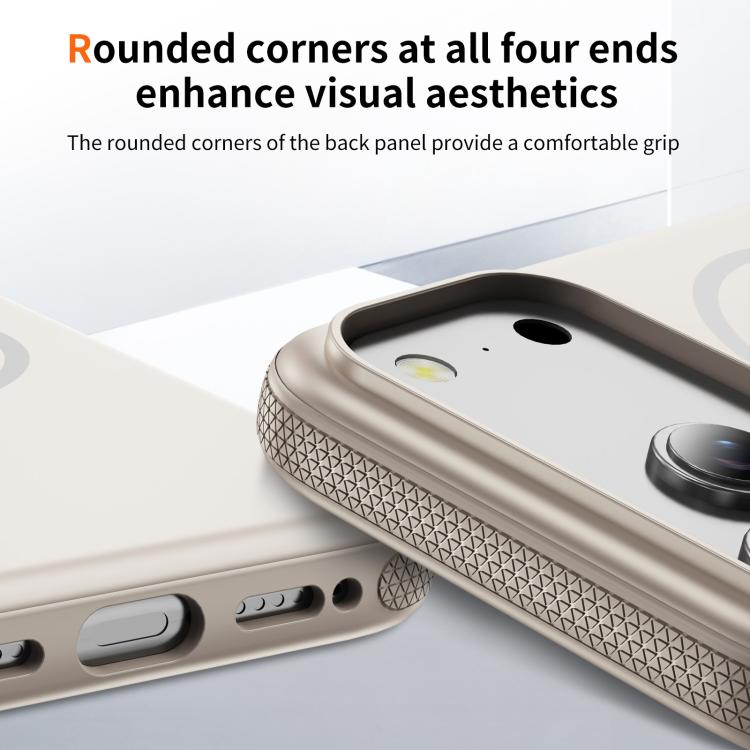 For iPhone 17 Pro Max Imitation Original Magsafe PC Hybrid TPU Phone Case(Beige Grey) - iPhone 17 Pro Max Cases by buy2fix | Online Shopping UK | buy2fix