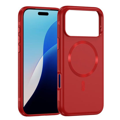For iPhone 17 Pro Max Imitation Original CD Texture Magsafe PC Hybrid TPU Phone Case(Red) - iPhone 17 Pro Max Cases by buy2fix | Online Shopping UK | buy2fix