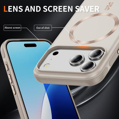 For iPhone 17 Pro Max Imitation Original CD Texture Magsafe PC Hybrid TPU Phone Case(Beige Grey) - iPhone 17 Pro Max Cases by buy2fix | Online Shopping UK | buy2fix