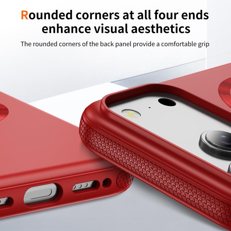 For iPhone 17 Pro Imitation Original CD Texture Magsafe PC Hybrid TPU Phone Case(Red) - iPhone 17 Pro Cases by buy2fix | Online Shopping UK | buy2fix