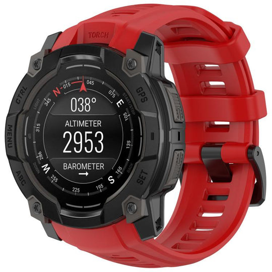 For Garmin Instinct 3 AMOLED 45mm / Solar 45mm xDfind Quick-release Silicone Watch Band(Red)