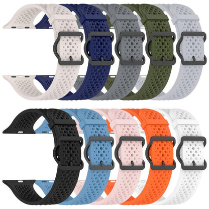 For Apple Watch 38 / 40 / 41 / S10 42mm xDfind Breathable Silicone Watch Band(White) - Watch Bands by xDfind | Online Shopping UK | buy2fix