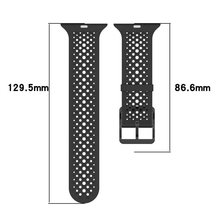 For Apple Watch 38 / 40 / 41 / S10 42mm xDfind Breathable Silicone Watch Band(White) - Watch Bands by xDfind | Online Shopping UK | buy2fix