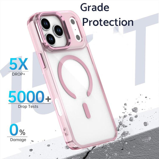 For iPhone 17 Pro Max MagSafe Magnetic Clear Phone Case(Pink) - iPhone 17 Pro Max Cases by buy2fix | Online Shopping UK | buy2fix