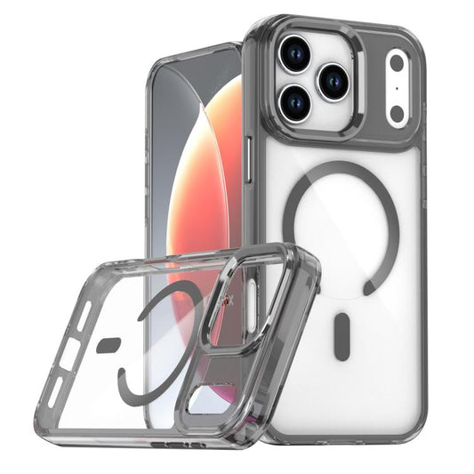 For iPhone 17 Pro Max MagSafe Magnetic Clear Phone Case(Black) - iPhone 17 Pro Max Cases by buy2fix | Online Shopping UK | buy2fix