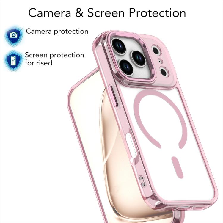 For iPhone 17 Pro MagSafe Magnetic Clear Phone Case(Pink) - iPhone 17 Pro Cases by buy2fix | Online Shopping UK | buy2fix