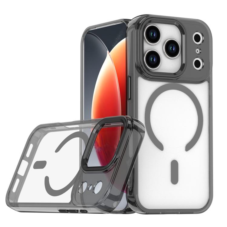 For iPhone 17 Pro MagSafe Magnetic Clear Phone Case(Black) - iPhone 17 Pro Cases by buy2fix | Online Shopping UK | buy2fix