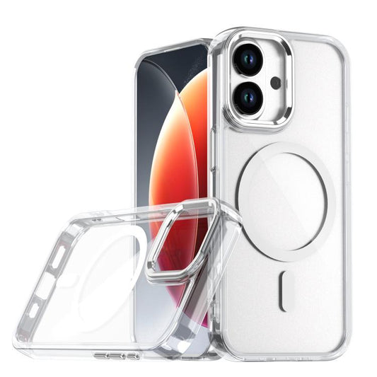 For iPhone 17 MagSafe Magnetic Clear Phone Case(White) - iPhone 17 Cases by buy2fix | Online Shopping UK | buy2fix
