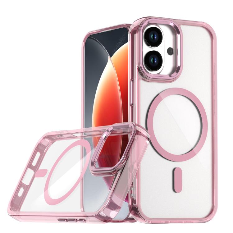 For iPhone 17 MagSafe Magnetic Clear Phone Case(Pink) - iPhone 17 Cases by buy2fix | Online Shopping UK | buy2fix