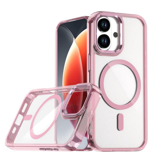 For iPhone 17 MagSafe Magnetic Clear Phone Case(Pink) - iPhone 17 Cases by buy2fix | Online Shopping UK | buy2fix