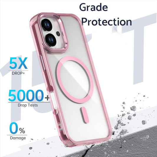 For iPhone 17 MagSafe Magnetic Clear Phone Case(Pink) - iPhone 17 Cases by buy2fix | Online Shopping UK | buy2fix