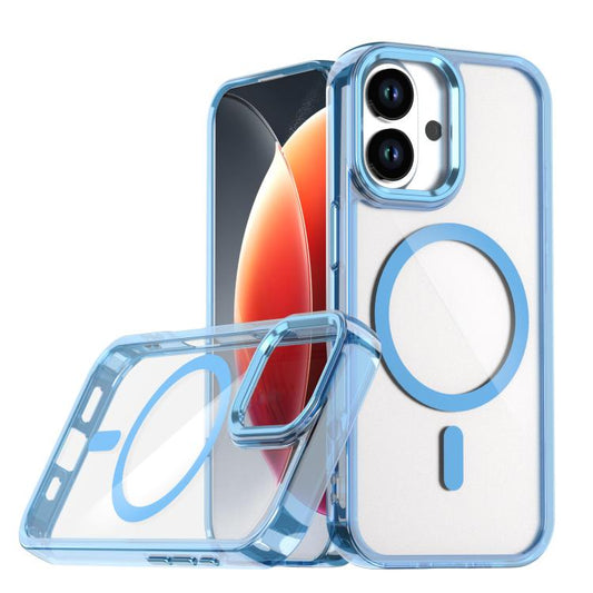 For iPhone 17 MagSafe Magnetic Clear Phone Case(Blue) - iPhone 17 Cases by buy2fix | Online Shopping UK | buy2fix