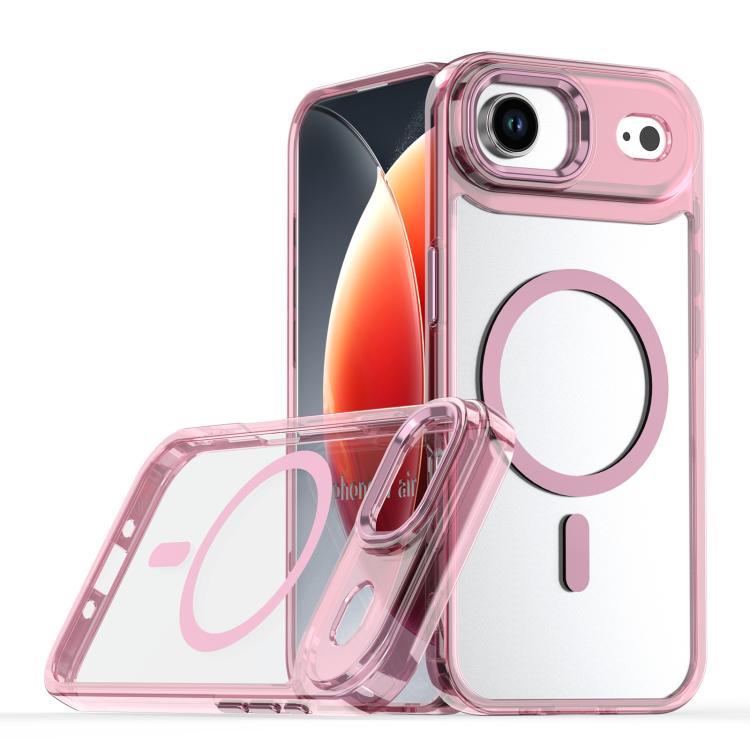 For iPhone Air MagSafe Magnetic Clear Phone Case(Pink) - iPhone Air Cases by buy2fix | Online Shopping UK | buy2fix