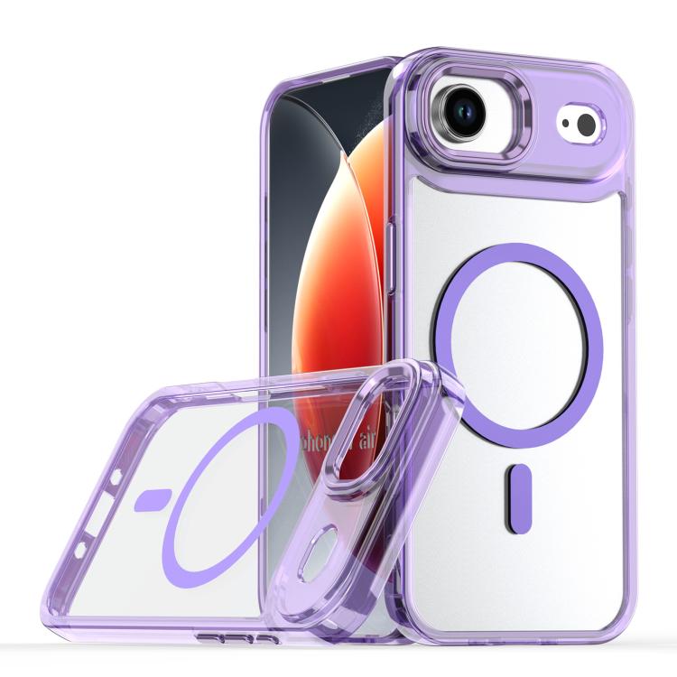 For iPhone Air MagSafe Magnetic Clear Phone Case(Purple) - iPhone Air Cases by buy2fix | Online Shopping UK | buy2fix
