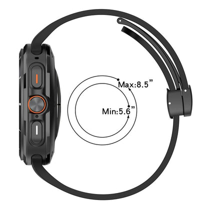For Samsung Galaxy Watch Ultra / Ultra 2025 xDfind  Flat Head Groove Folding Black Buckle Silicone Watch Band(Wine Red) - Watch Bands by xDfind | Online Shopping UK | buy2fix