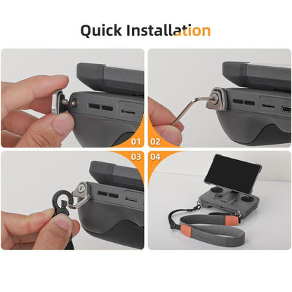 For DJI RC 2 / 1 / Pro 2 / 1 Sunnylife GS014 Multi-Purpose Lanyard with CNC Aluminum Buckle(Grey) - Holder Series by Sunnylife | Online Shopping UK | buy2fix