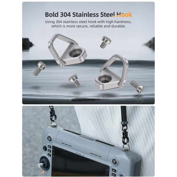 For DJI RC 2 / 1 / Pro 2 / 1 Sunnylife GS014 Multi-Purpose Lanyard with CNC Aluminum Buckle(Grey) - Holder Series by Sunnylife | Online Shopping UK | buy2fix