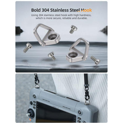 For DJI RC 2 / 1 / Pro 2 / 1 Sunnylife GS014 Multi-Purpose Lanyard with CNC Aluminum Buckle(Grey) - Holder Series by Sunnylife | Online Shopping UK | buy2fix