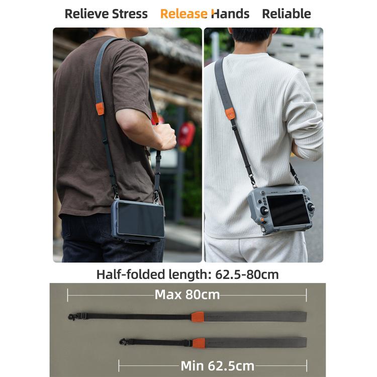 For DJI RC 2 / 1 / Pro 2 / 1 Sunnylife GS014 Multi-Purpose Lanyard with CNC Aluminum Buckle(Grey) - Holder Series by Sunnylife | Online Shopping UK | buy2fix