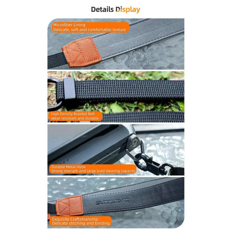For DJI RC 2 / 1 / Pro 2 / 1 Sunnylife GS014 Multi-Purpose Lanyard with CNC Aluminum Buckle(Grey) - Holder Series by Sunnylife | Online Shopping UK | buy2fix