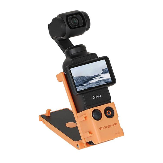 For DJI OSMO Pocket 3 Sunnylife Magnetic Mount 1/4 Adapter Cold Shoe Tabletop Base Bracket Angles Adjustable Multi Expansion Mount(Orange)
