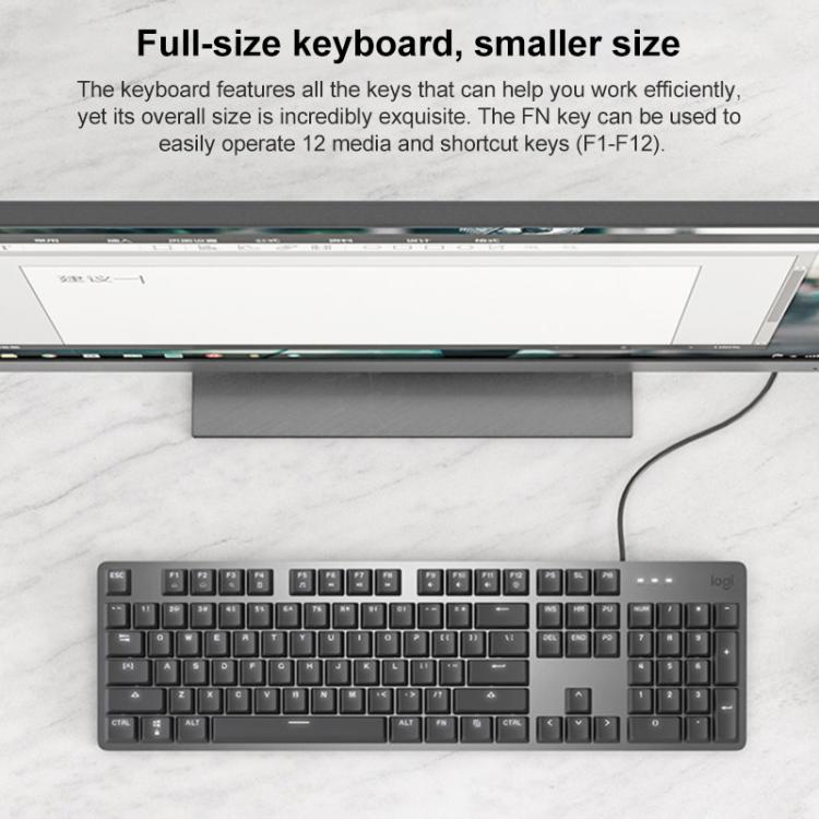 Logitech K845 Backlit Mechanical Wired Keyboard, Cable Length: 1.8m, Type:TTC-Red Axis(Black) - Wired Keyboard by Logitech | Online Shopping UK | buy2fix