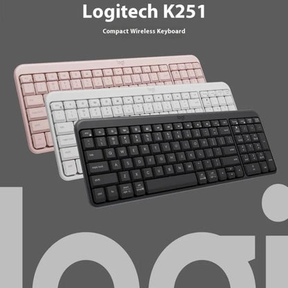 Logitech K251 Wireless Bluetooth Keyboard for Business Laptop Office use(White) - Wireless Keyboard by Logitech | Online Shopping UK | buy2fix