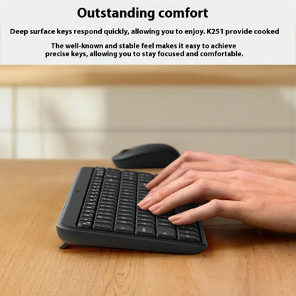 Logitech K251 Wireless Bluetooth Keyboard for Business Laptop Office use(White) - Wireless Keyboard by Logitech | Online Shopping UK | buy2fix
