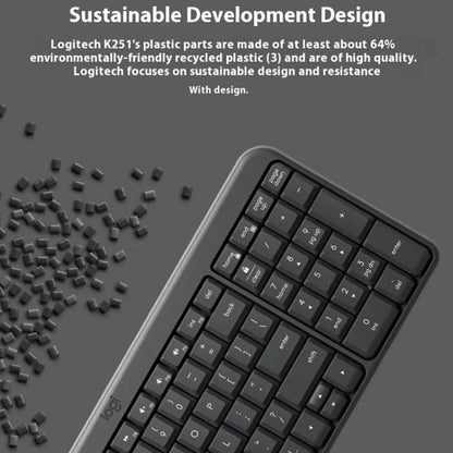 Logitech K251 Wireless Bluetooth Keyboard for Business Laptop Office use(Pink) - Wireless Keyboard by Logitech | Online Shopping UK | buy2fix